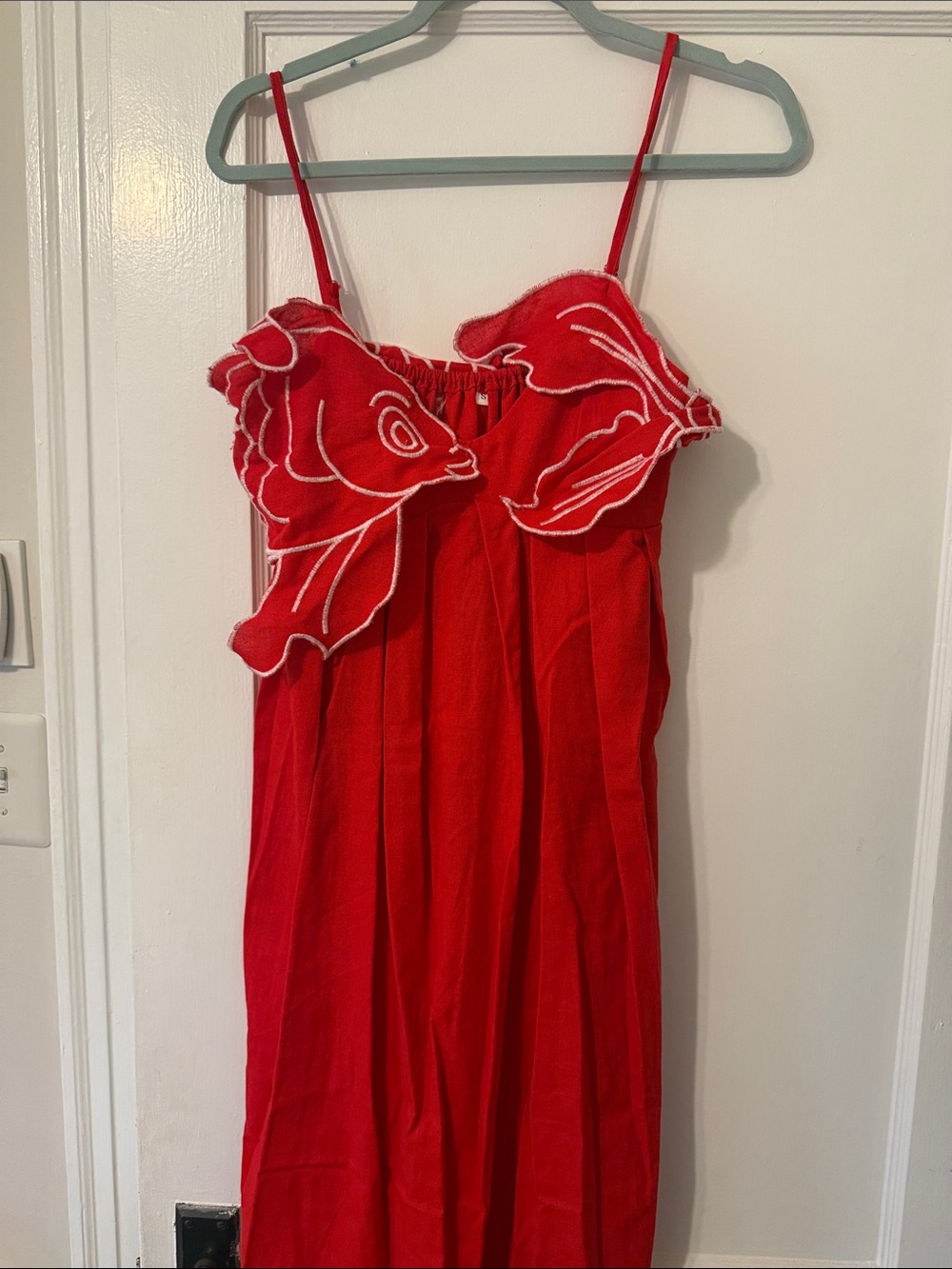Red Fish Maxi Dress